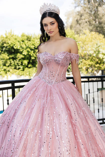 Quince Dress Sweetheart Sleeveless Sequin Ball Dance By Layla K Lk264 - Dress