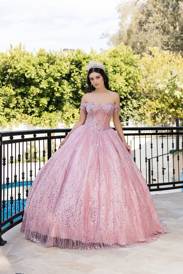 Quince Dress Sweetheart Sleeveless Sequin Ball Dance By Layla K LK264