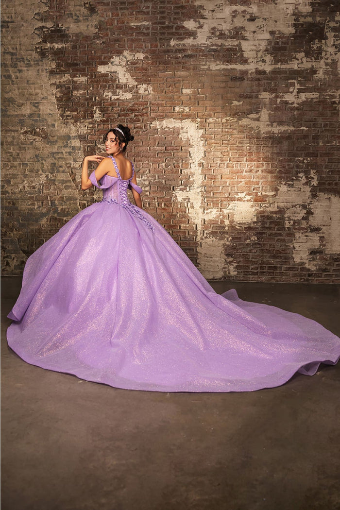Quinceanera Dress Prom Ball Gown Cold-Shoulder Sweetheart by LK250