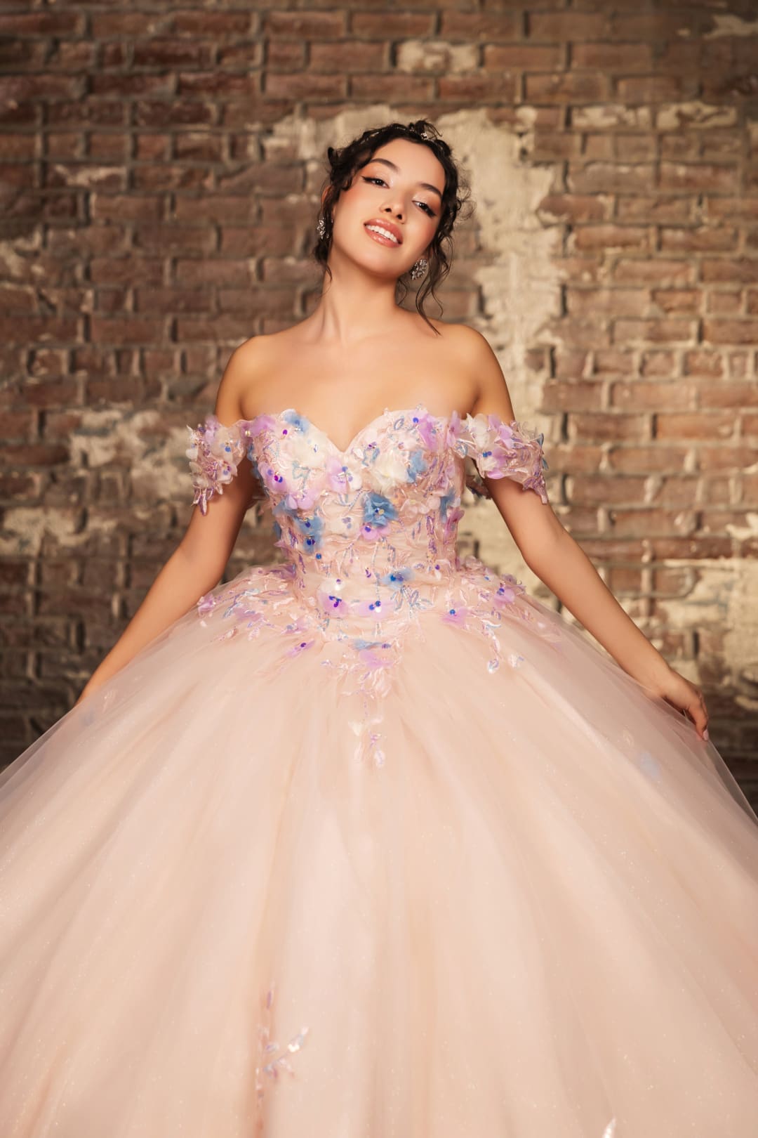 Quinceanera Gown Off Shoulder Ruffled Prom Dress By Layla K LK247