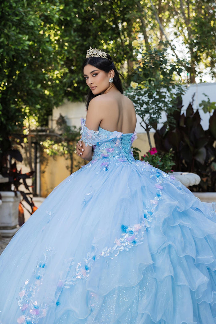 Quinceanera Gown Off Shoulder Ruffled Prom Dress By Layla K LK247