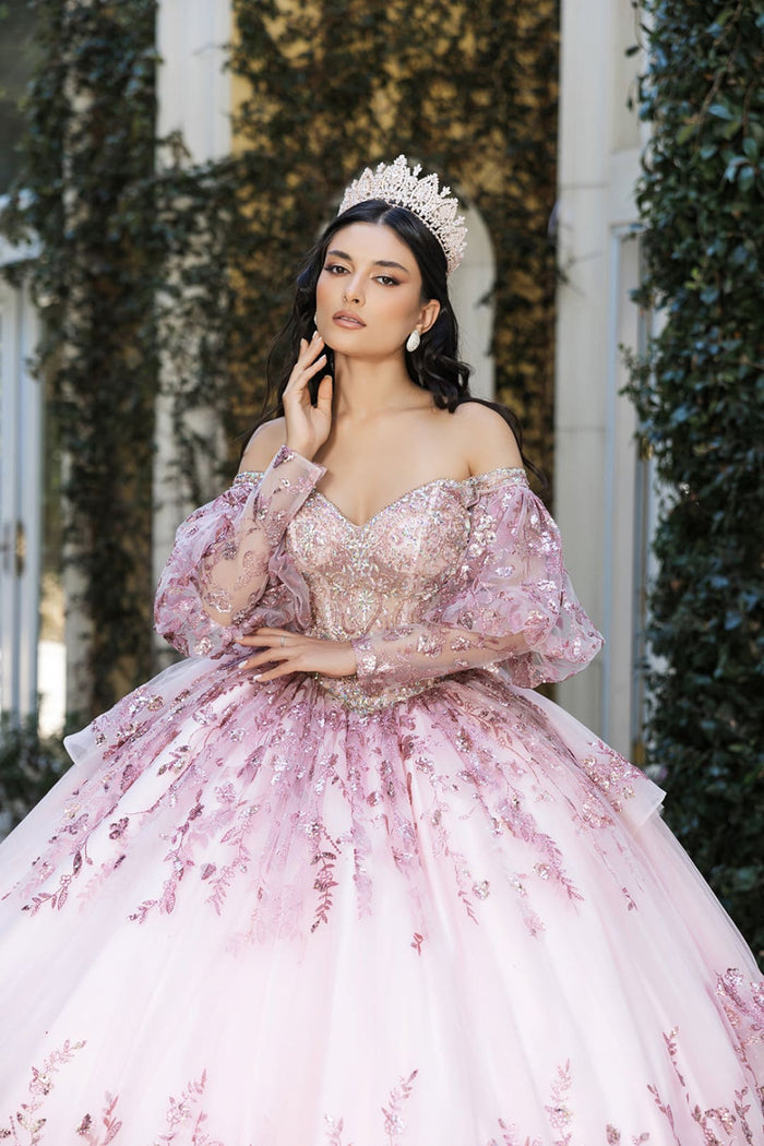 Quinceanera Gown Sleeveless Sequin Gala Dress By Layla K LK261