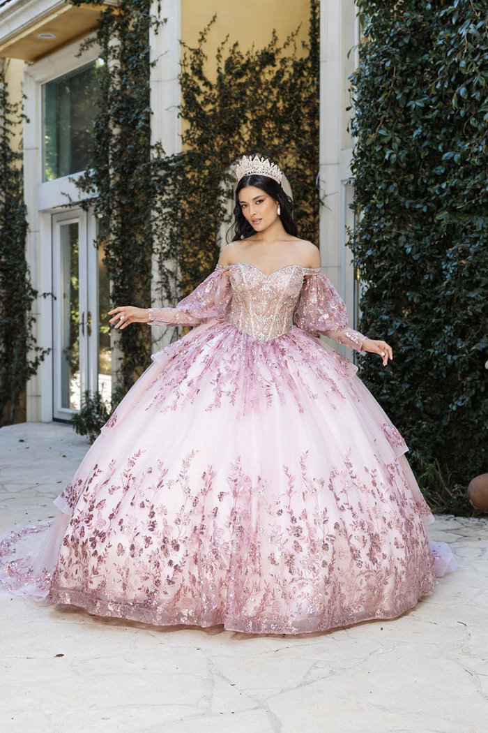 Quinceanera Gown Sleeveless Sequin Gala Dress By Layla K LK261
