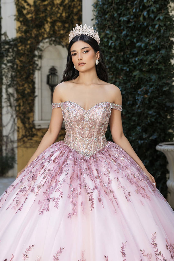 Quinceanera Gown Sleeveless Sequin Gala Dress By Layla K LK261