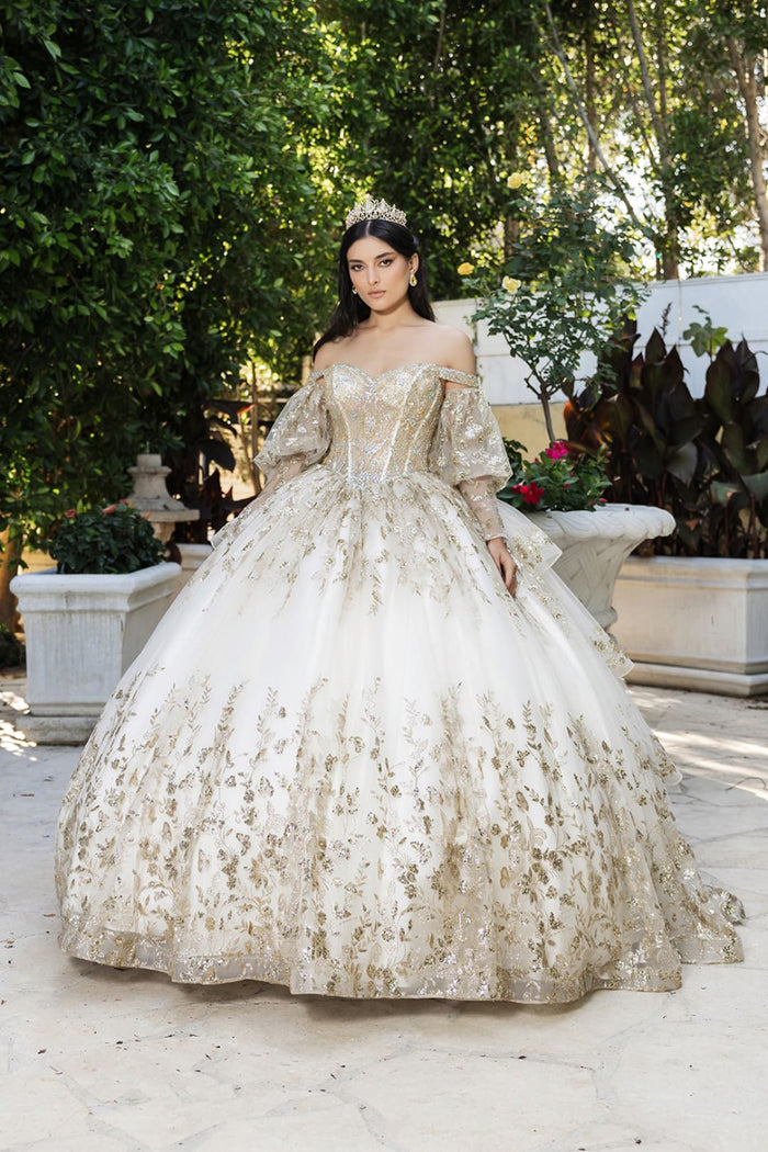 Quinceanera Gown Sleeveless Sequin Gala Dress By Layla K LK261