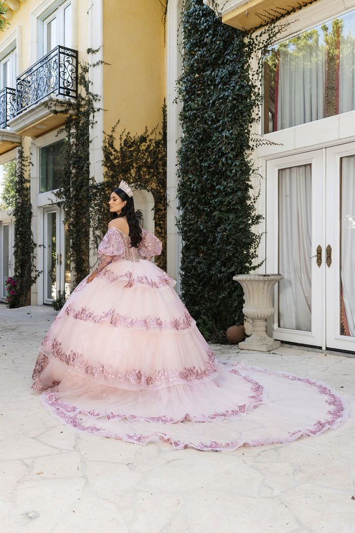Quinceanera Gown Sleeveless Sequin Gala Dress By Layla K LK261