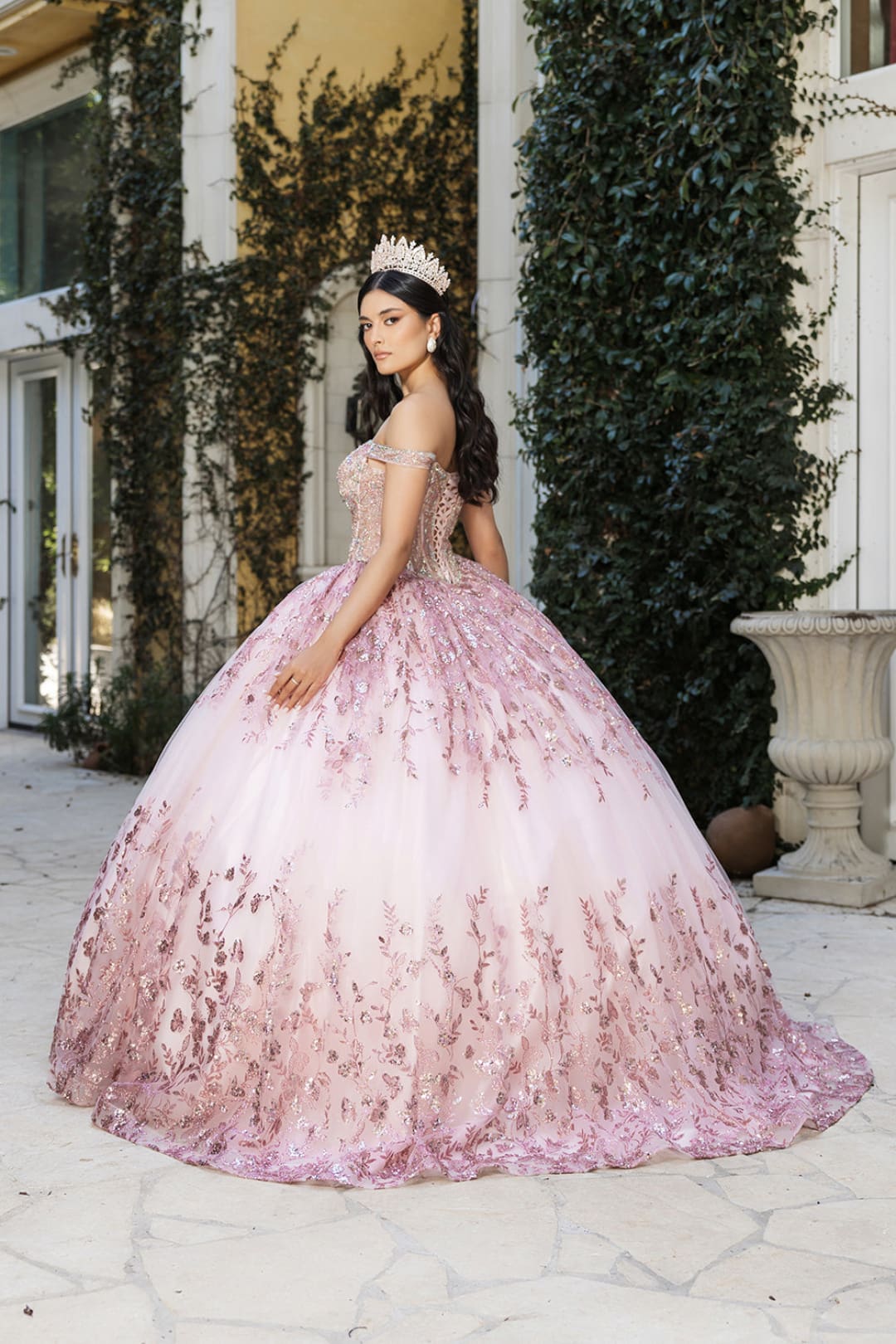 Quinceanera Gown Sleeveless Sequin Gala Dress By Layla K LK261