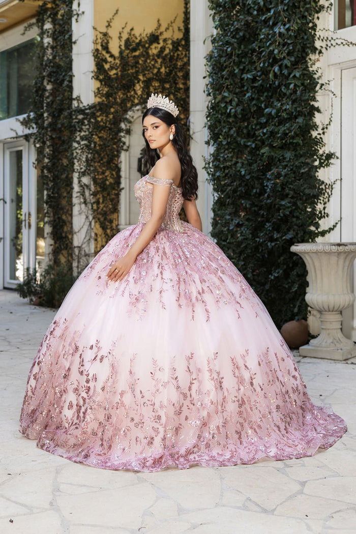 Quinceanera Gown Sleeveless Sequin Gala Dress By Layla K LK261
