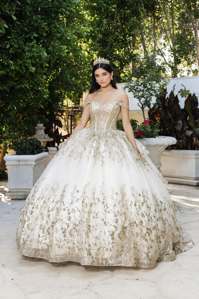 Quinceanera Gown Sleeveless Sequin Gala Dress By Layla K LK261