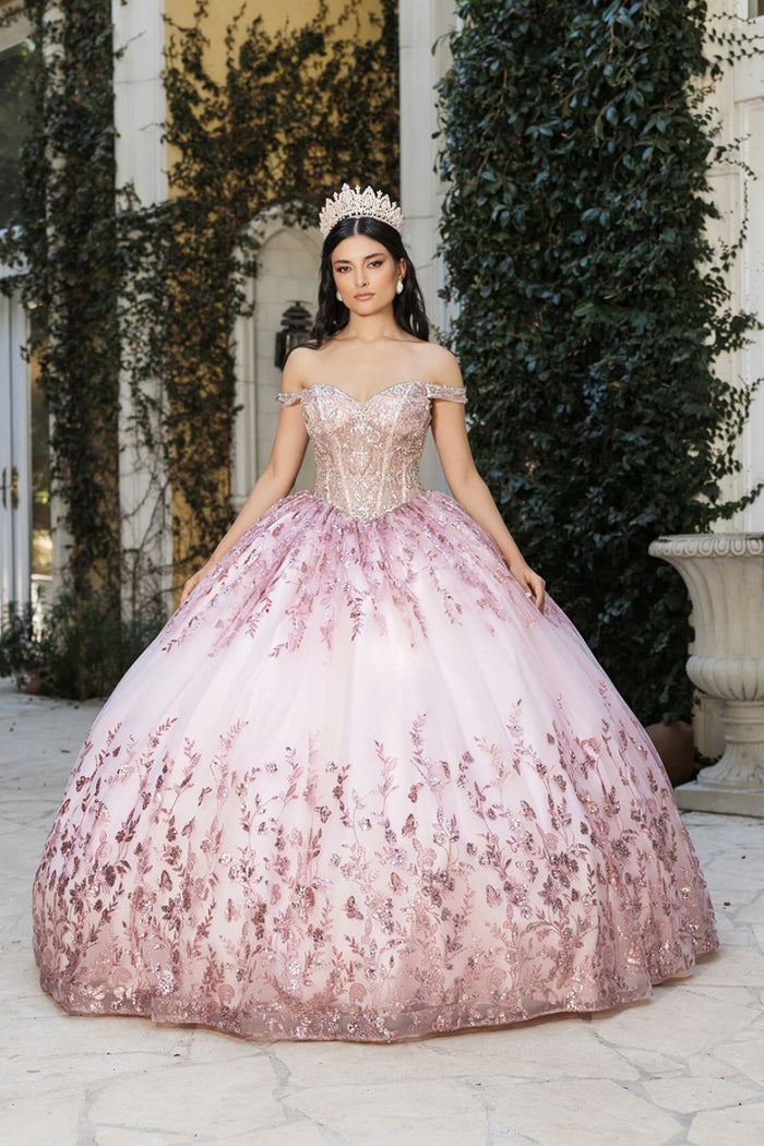 Quinceanera Gown Sleeveless Sequin Gala Dress By Layla K LK261