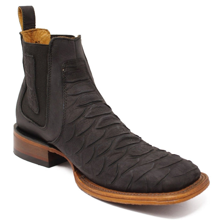 Quincy Boots Boots Men??s Quincy Square Toe Ankle Boots Python Print Q82B5705
