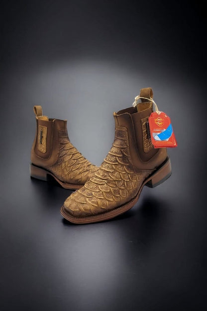Men??s Quincy Square Toe Ankle Boots Python Print Q82B5759