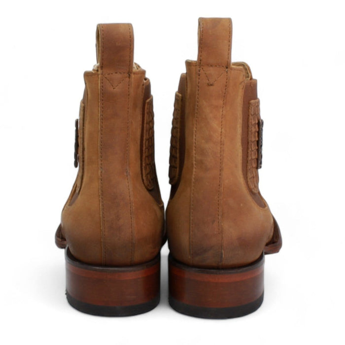 Men??s Quincy Square Toe Ankle Boots Python Print Q82B5759