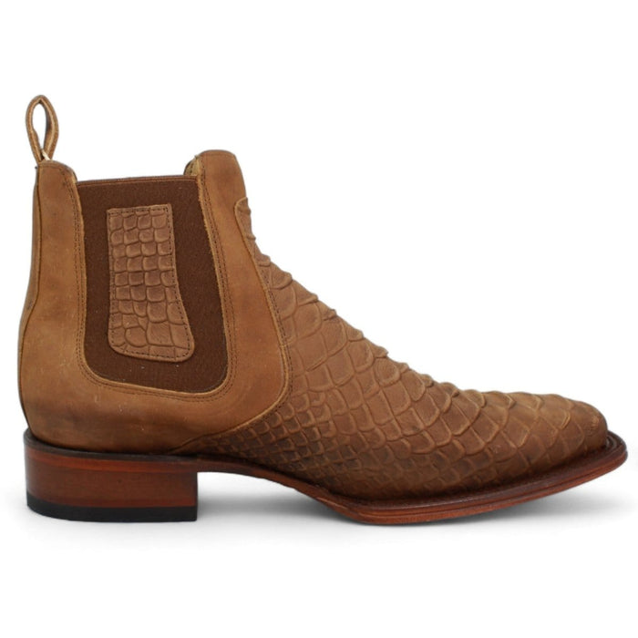 Men??s Quincy Square Toe Ankle Boots Python Print Q82B5759