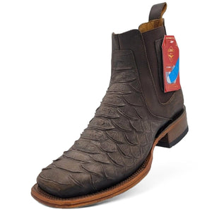 Quincy Boots Boots Men??s Quincy Square Toe Ankle Boots Python Print Q82B5794