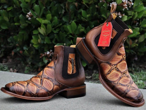 Men's Quincy Wide Square Toe Ankle Boot Q82B1051