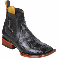 mens-caiman-belly-print-leather-square-toe-ankle-boots