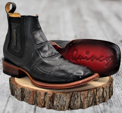 mens-caiman-belly-print-leather-square-toe-ankle-boots