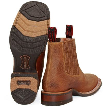 Men's Quincy Wide Square Toe Ankle Boot Q82BU2731