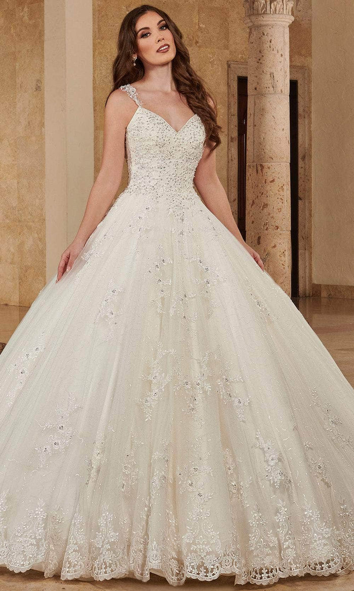 Rachel Allan MB6084 V-Neck Organza Ball Gown with Bolero