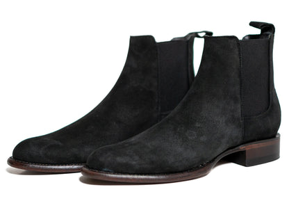 Los Altos Men's Toe Roper Boot Gamuza Black - Gamuza Black