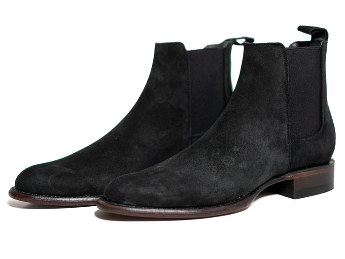 Los Altos Men's Toe Roper Boot Gamuza Black - Gamuza Black