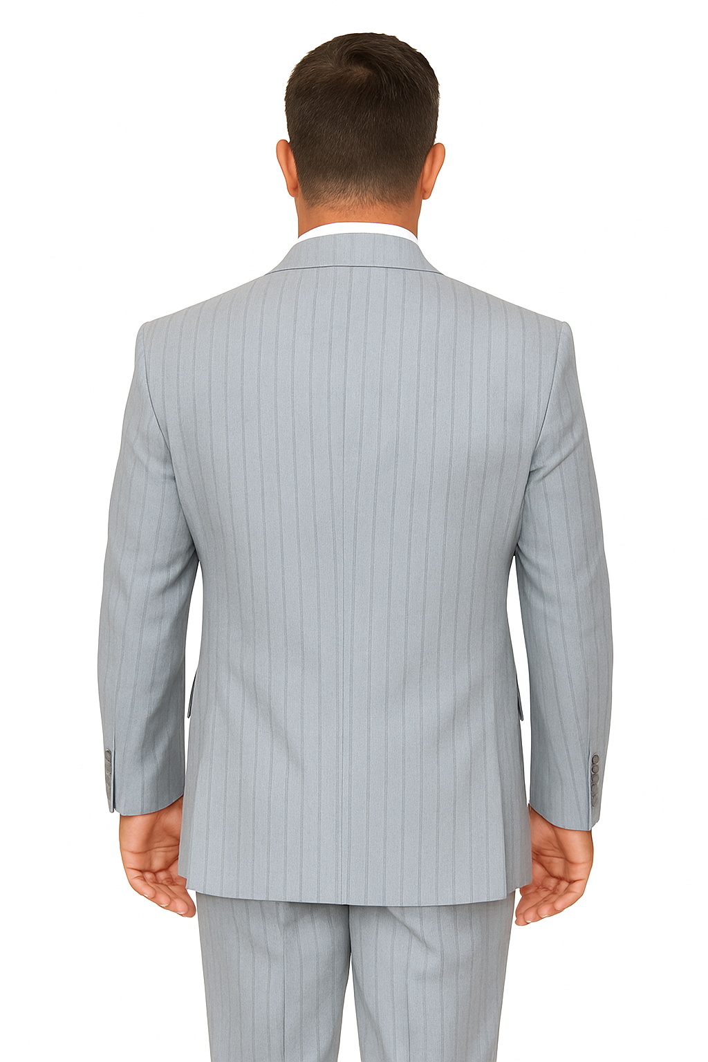 Mens Vested Gatsby Suit Pinstripe Grey Regular Fit Venetian