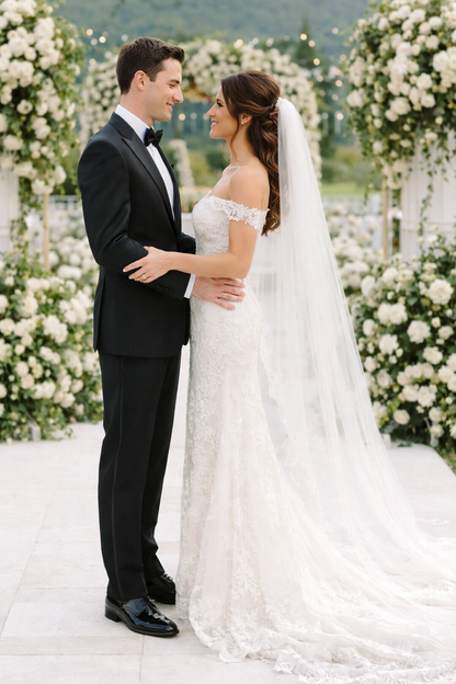 Renoir Suits - Renoir Fashion Mens Polyester/Viscose Classic Fit Two Piece Ribbon Finish Tuxedo In Black