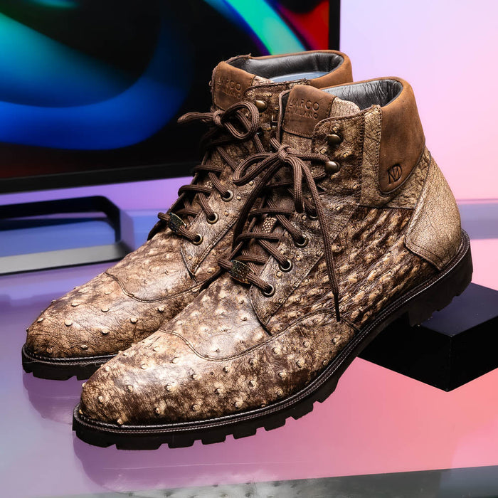 Marco Di Milano Renzo Stone Brown Leather Shoes