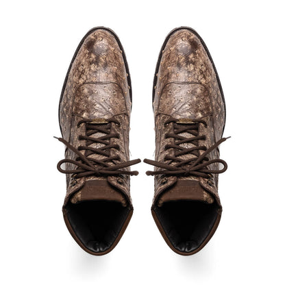 Marco Di Milano Renzo Stone Brown Leather Shoes