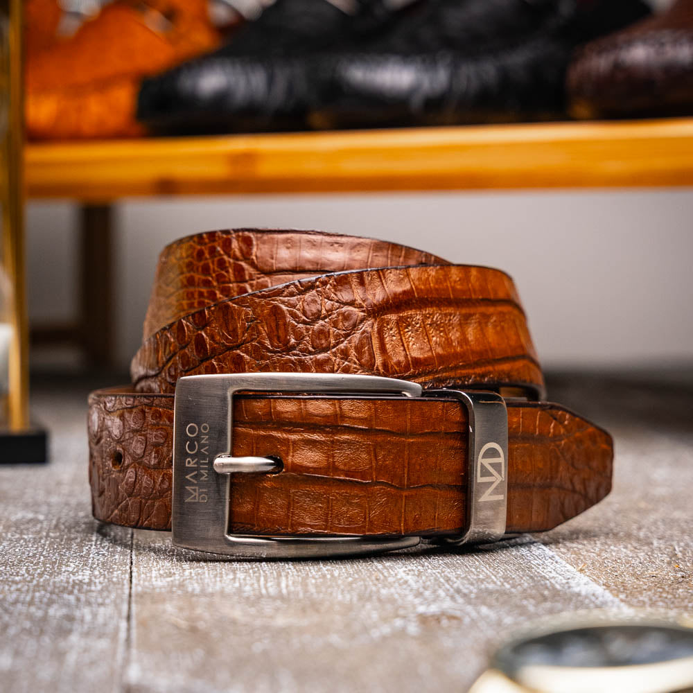 Marco Di Milano Riccardo Belt Bay Apache Leather Loafer
