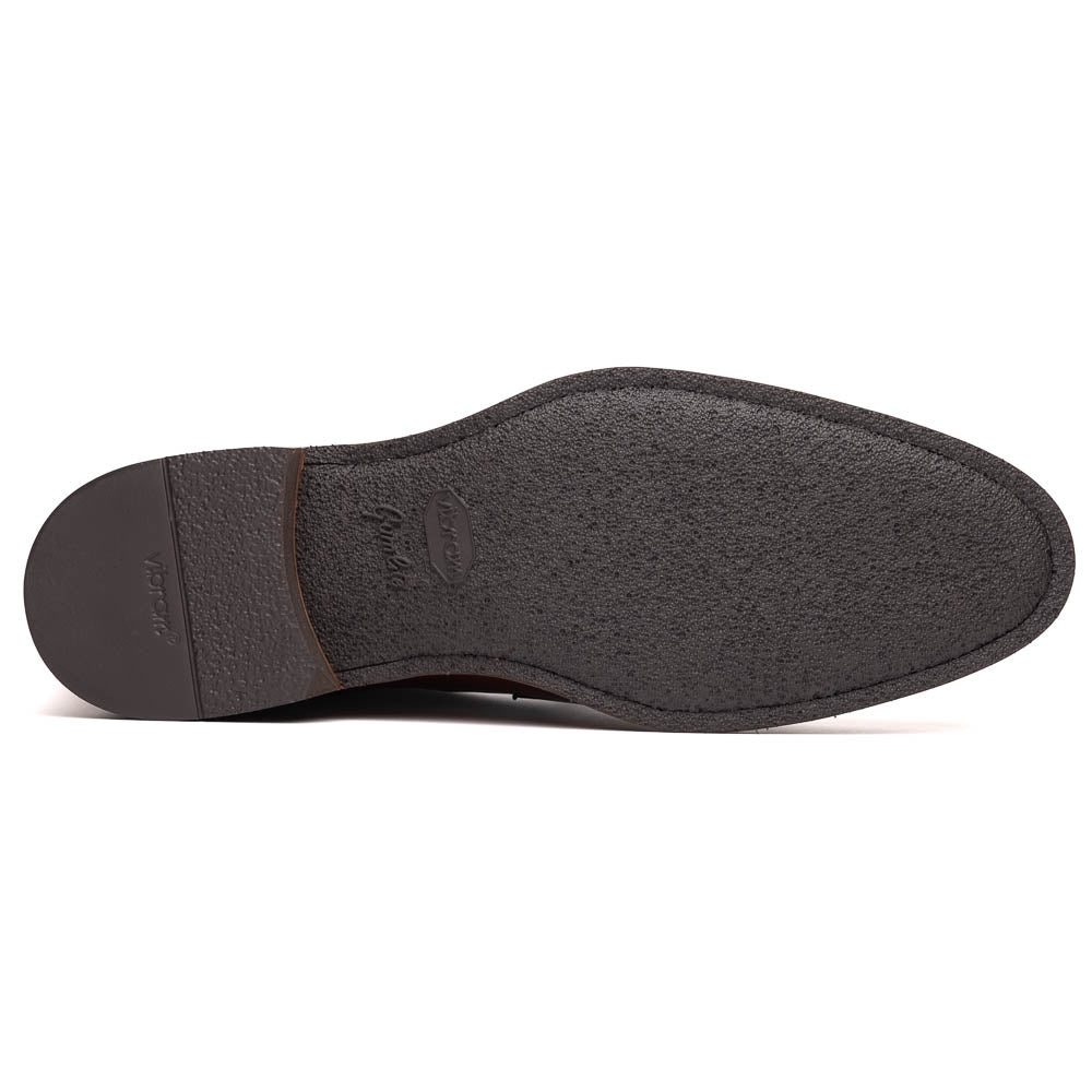 Zelli Roma Hand-Burnished Calfskin Penny Loafers in Cognac