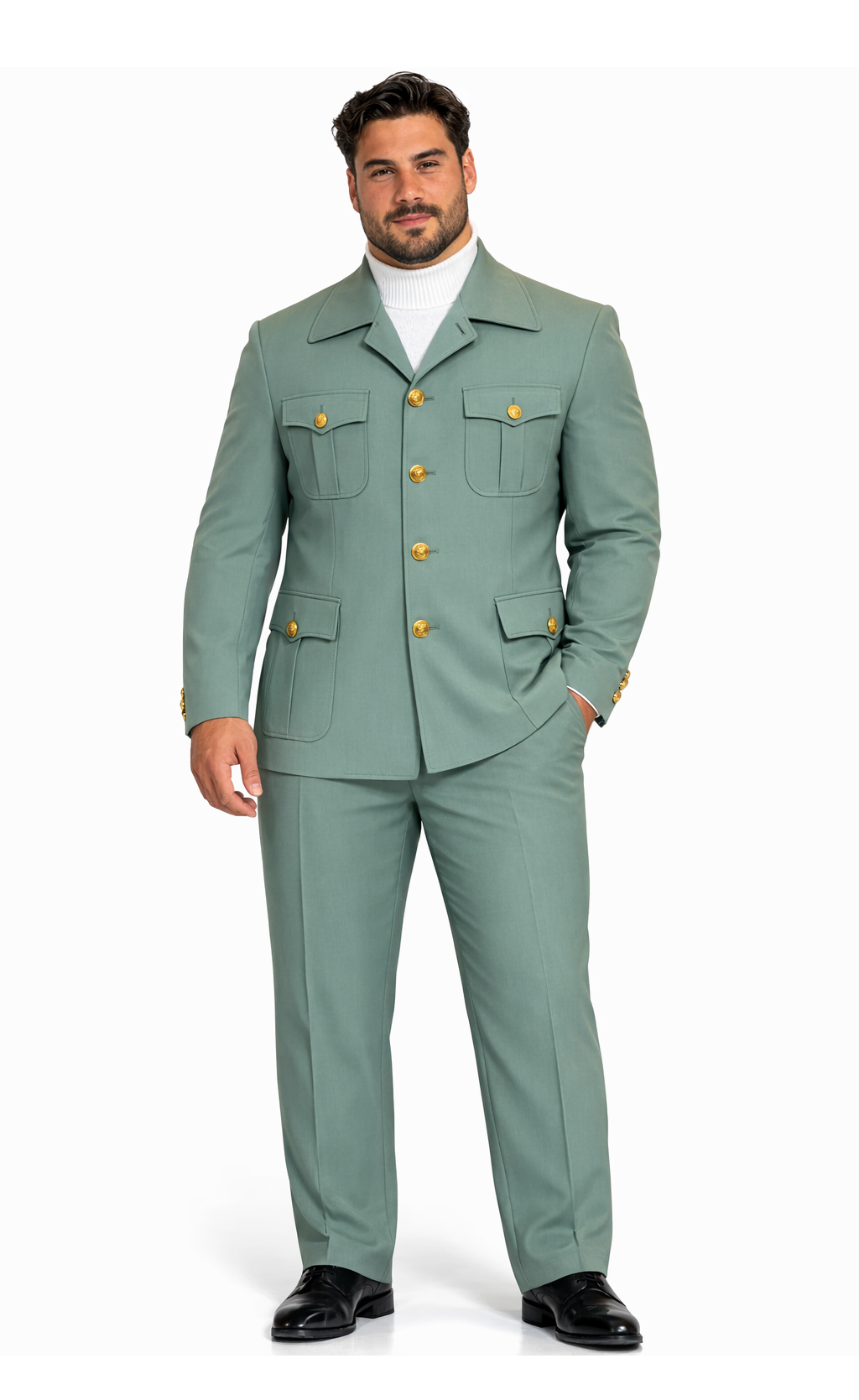 Rossi Man Casual Two Piece Mint Green Color