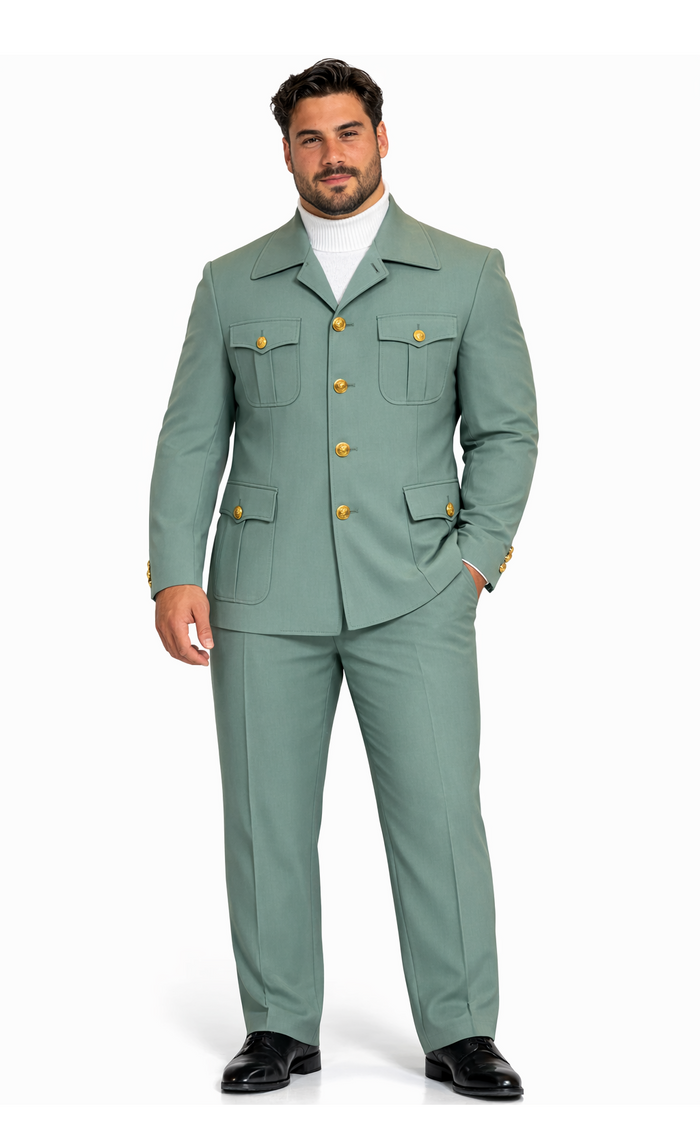 Rossi Man Casual Two Piece Mint Green Color