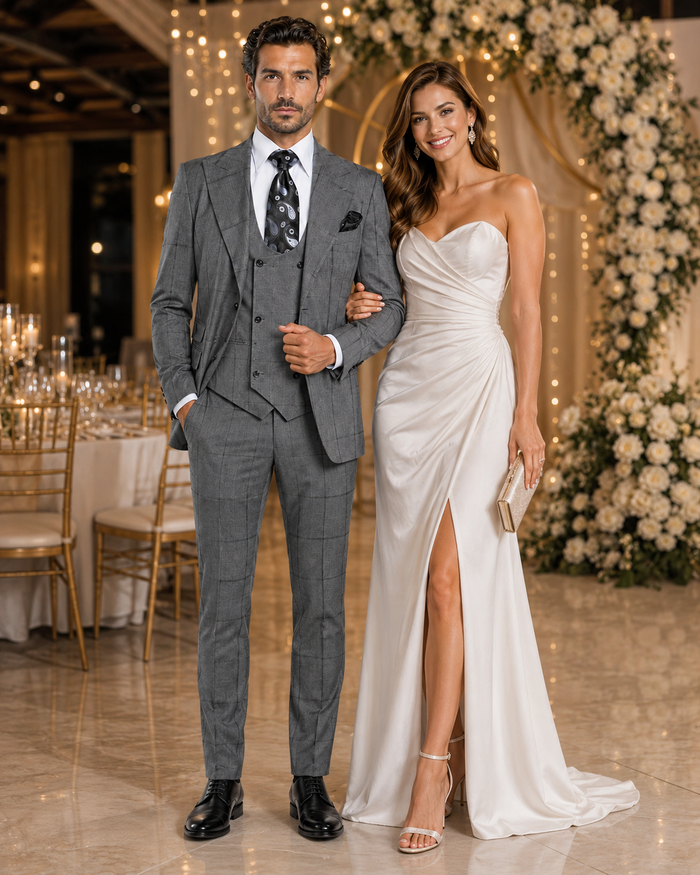 Rossi Man Men's Dress Suit Classic Rossiman Formalwear for Timeless Style