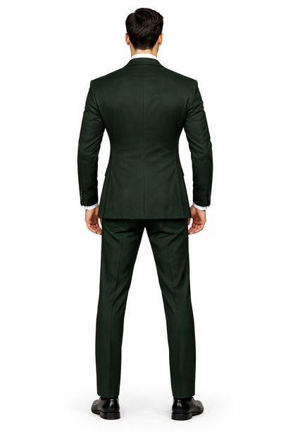 Rossi Man ELI RM117 ?? Classic 3-Piece Men??s Suit in Hunter Green