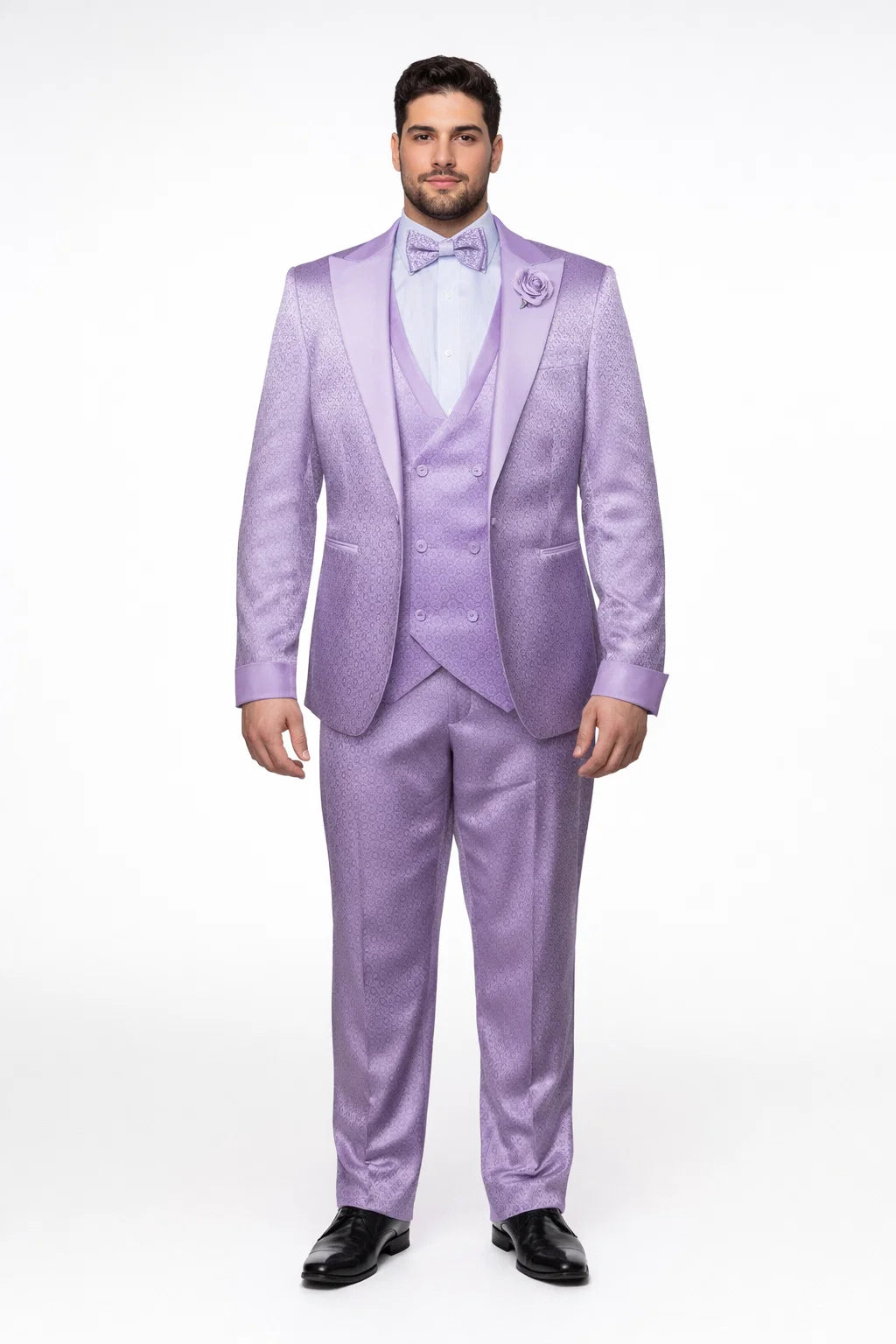 Rossi Man FORD RM1914 ?? Men's 3-Piece Slim Fit Suit in Purple | Timeless Modern Formalwear