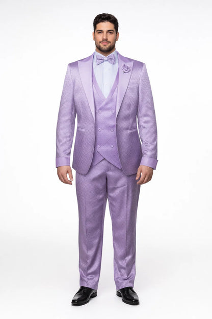 Rossi Man FORD RM1914 ?? Men's 3-Piece Slim Fit Suit in Purple | Timeless Modern Formalwear