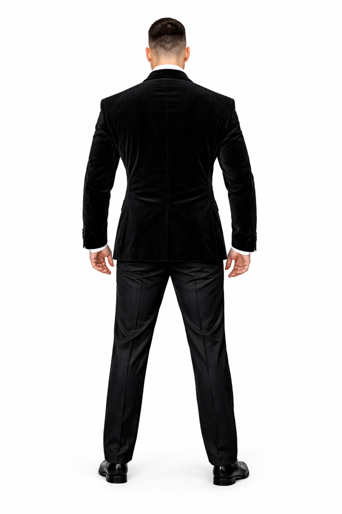 Rossi Man Leo RM1905 ?? Elegant Black Designer Suit for Men | Formal