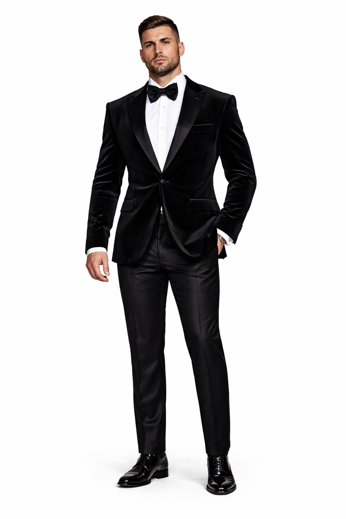 Rossi Man Leo RM1905 ?? Elegant Black Designer Suit for Men | Formal