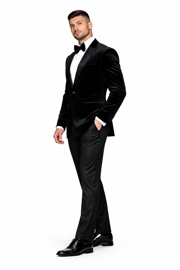 Rossi Man Leo RM1905 ?? Elegant Black Designer Suit for Men | Formal