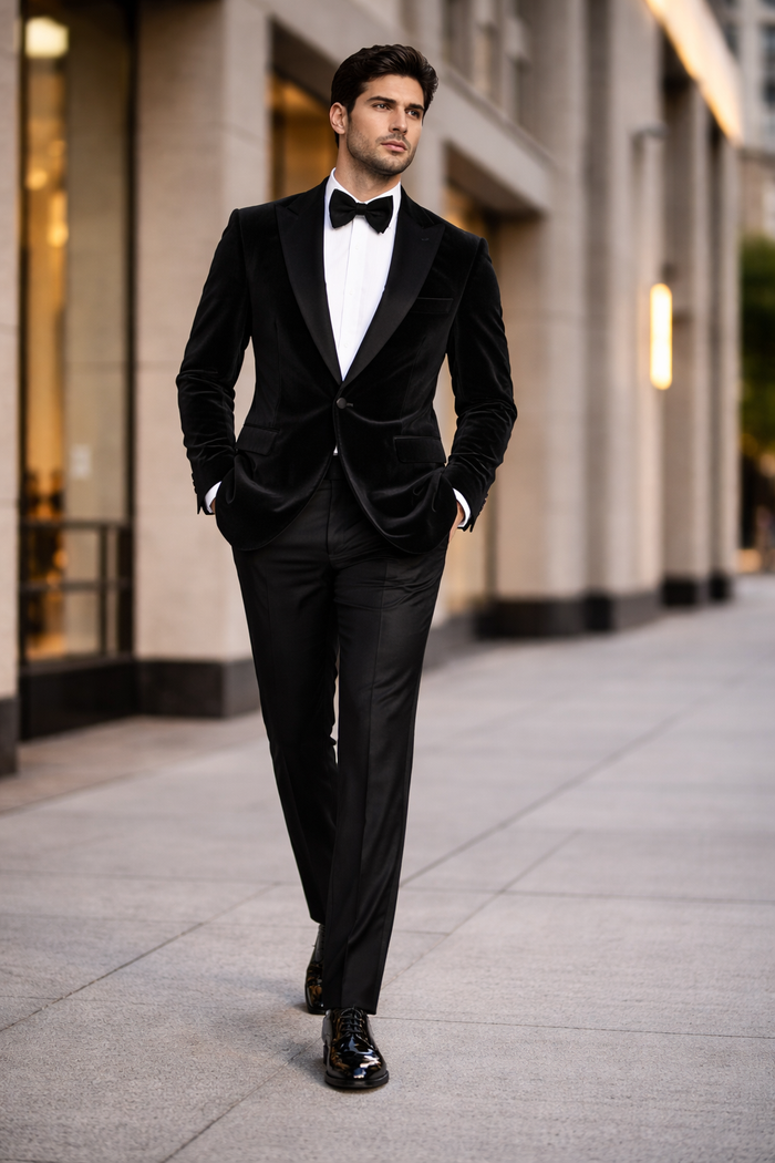 Rossi Man Leo RM1905 ?? Elegant Black Designer Suit for Men | Formal