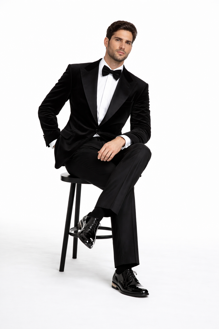Rossi Man Leo RM1905 ?? Elegant Black Designer Suit for Men | Formal