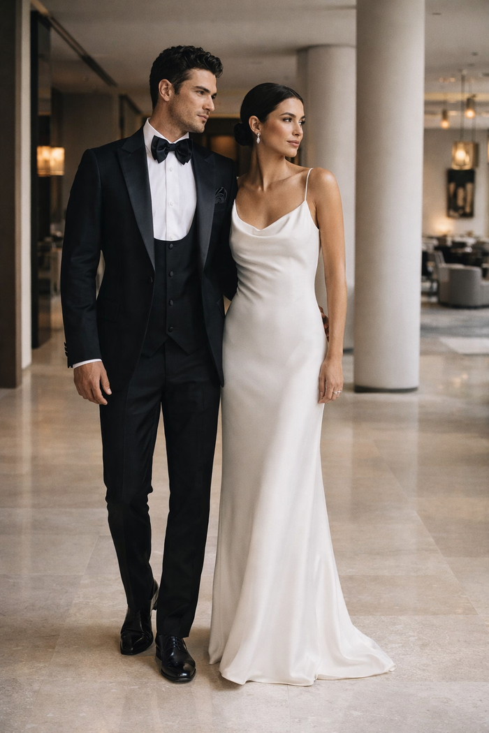 Rossi Man Leo Tuxedo RM1101 ?? Classic Black Formal Suit for Men | Timeless Tuxedo Style