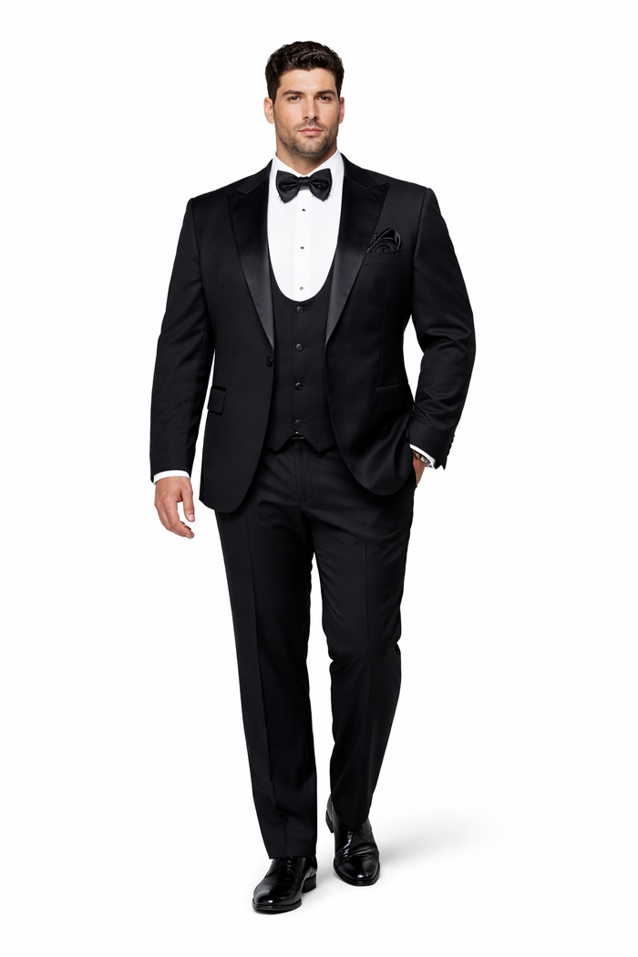 Rossi Man Leo Tuxedo RM1101 ?? Classic Black Formal Suit for Men | Timeless Tuxedo Style