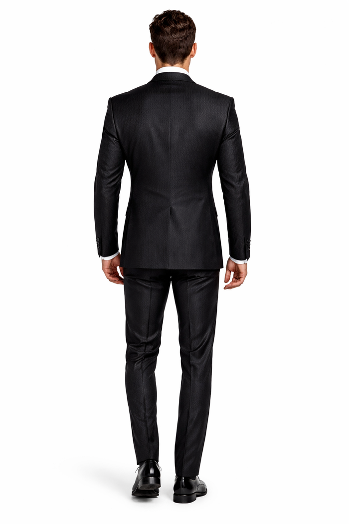 Rossi Man MAX RM1712 Slim Fit 3-Piece Suit ?? Stylish Black Formalwear for Men