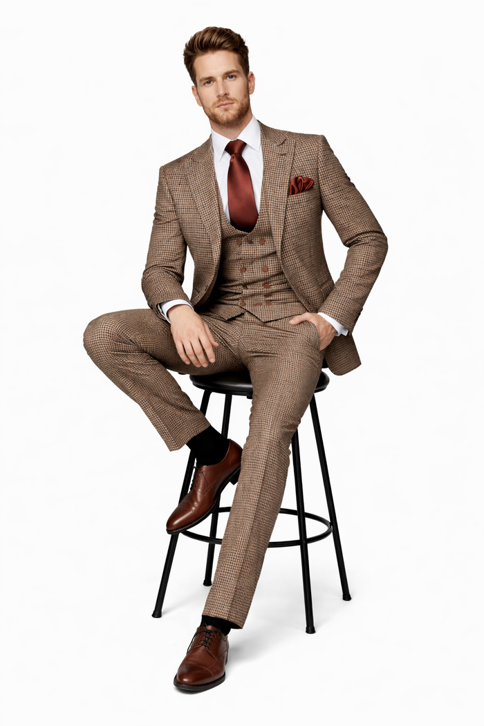 Rossi Man MAX RM1839 Slim Fit 3-Piece Suit ?? Stylish Formalwear for Men