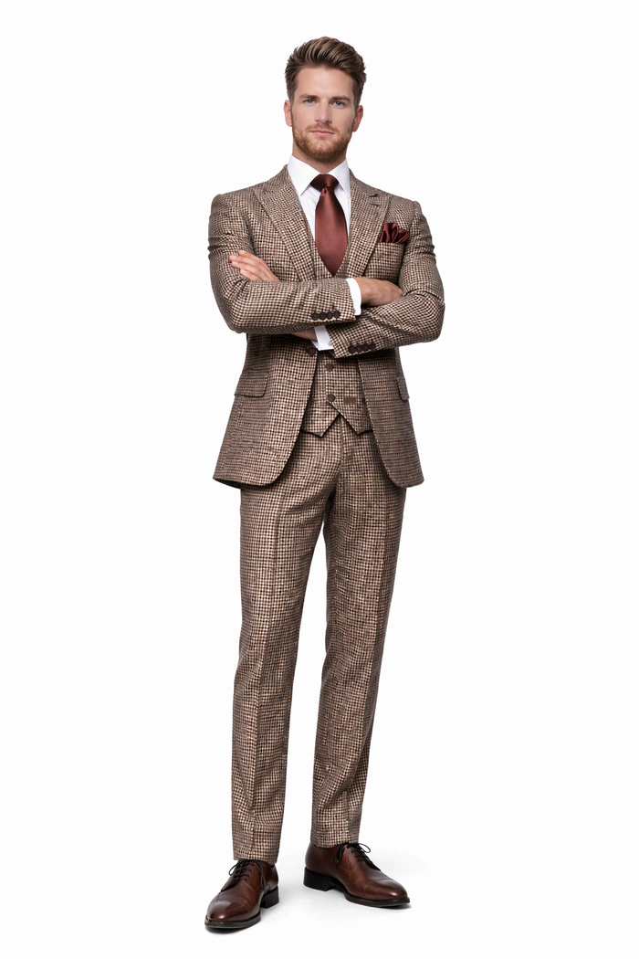 Rossi Man MAX RM1839 Slim Fit 3-Piece Suit ?? Stylish Formalwear for Men