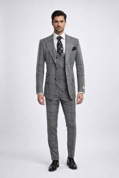 Rossi Man Men's Dress Suit Classic Rossiman Formalwear for Timeless Style