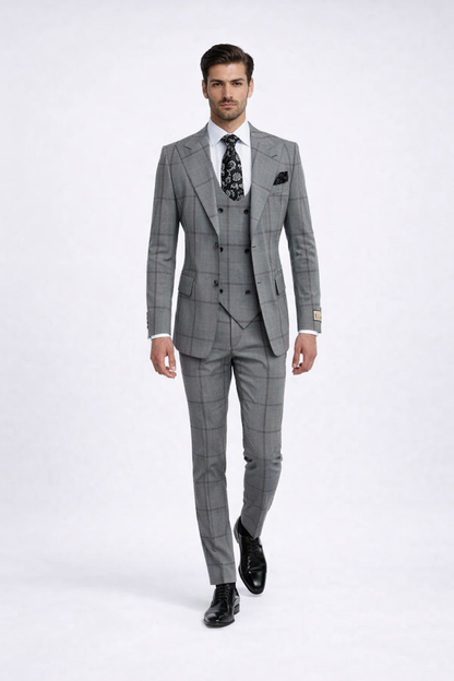Rossi Man Men's Dress Suit Classic Rossiman Formalwear for Timeless Style